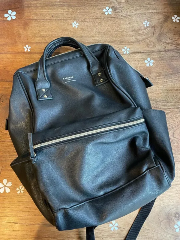 kah&kee faux leather backpack laptop bag sold by Good Market Thrift Store