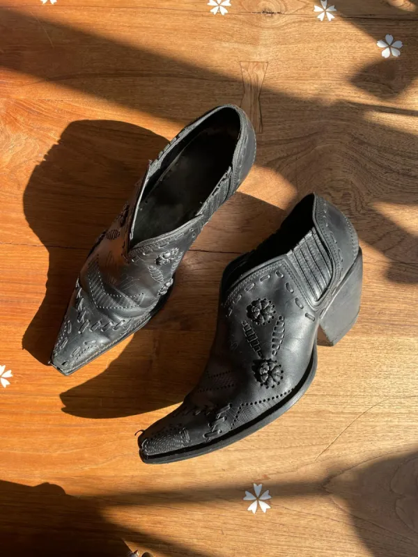 bcbg girls western braided leather ankle boot sold by Good Market Thrift Store