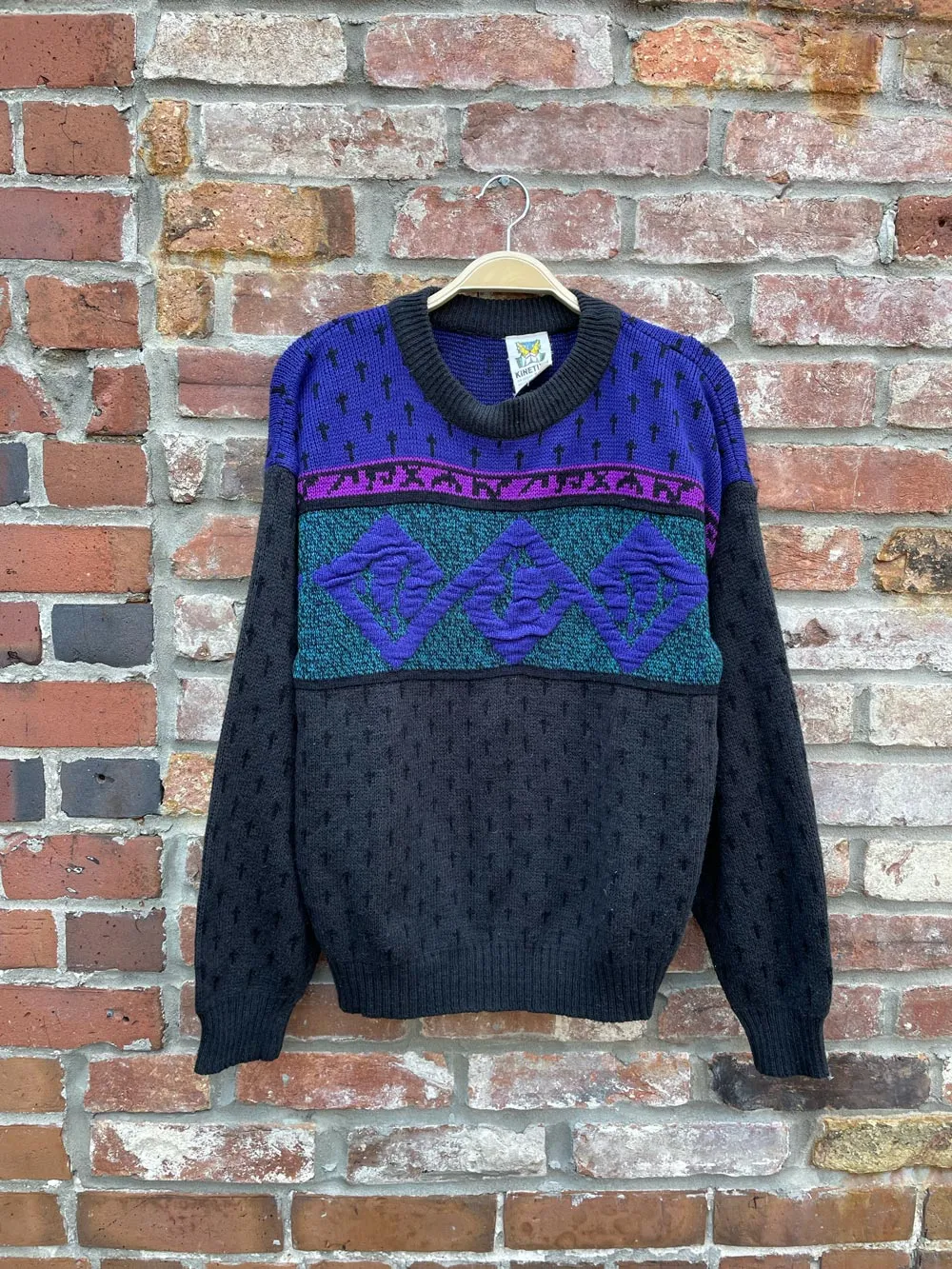 vintage kinetixx knit dad sweater sold by Good Market Thrift Store