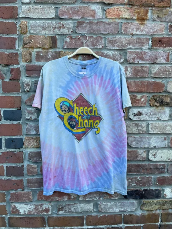 00's cheech and chong tie dye tee sold by Good Market Thrift Store