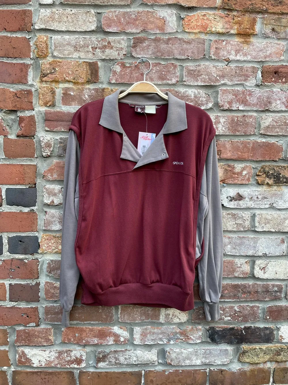 vintage 80s sasson colour block ls polo sold by Good Market Thrift Store