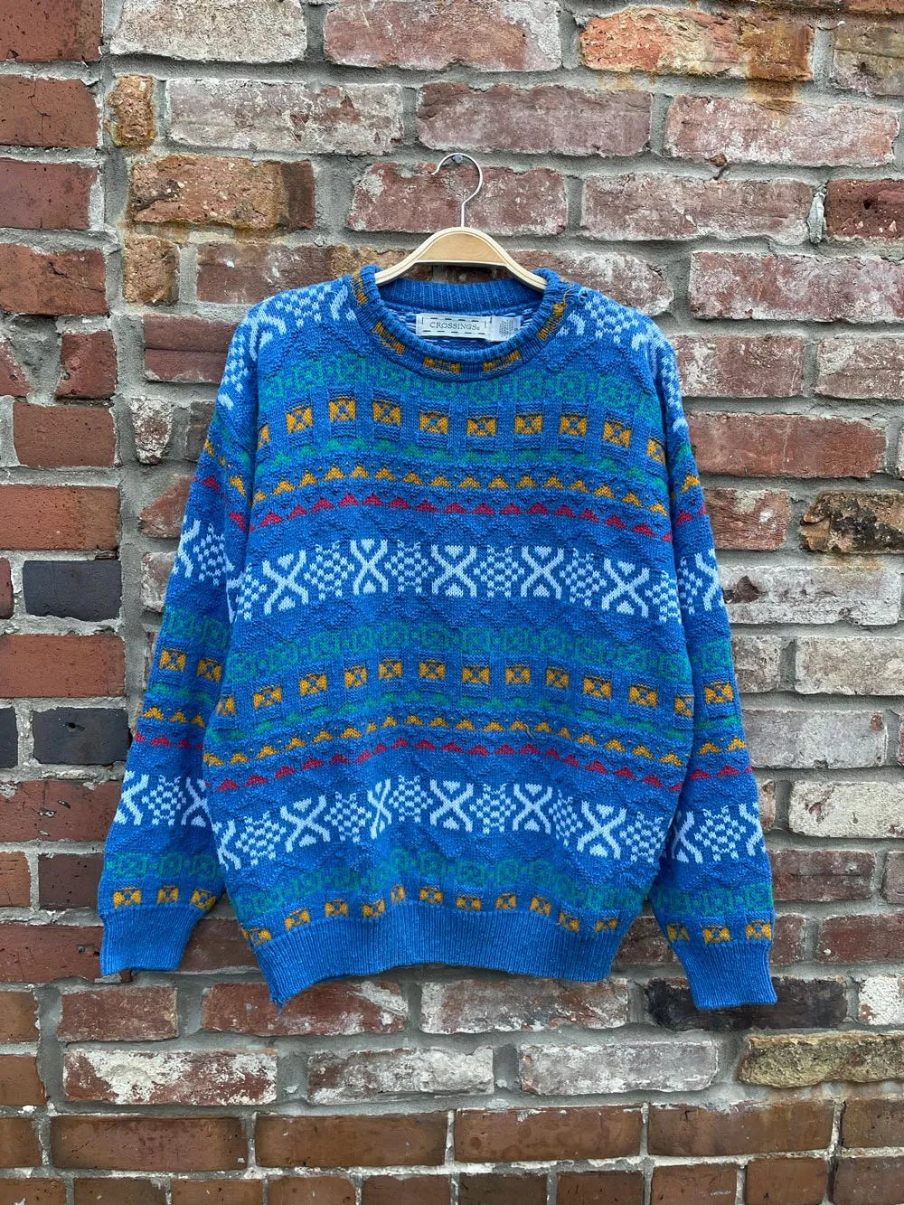 vintage crossings made in usa cotton knit sweater sold by Good Market Thrift Store