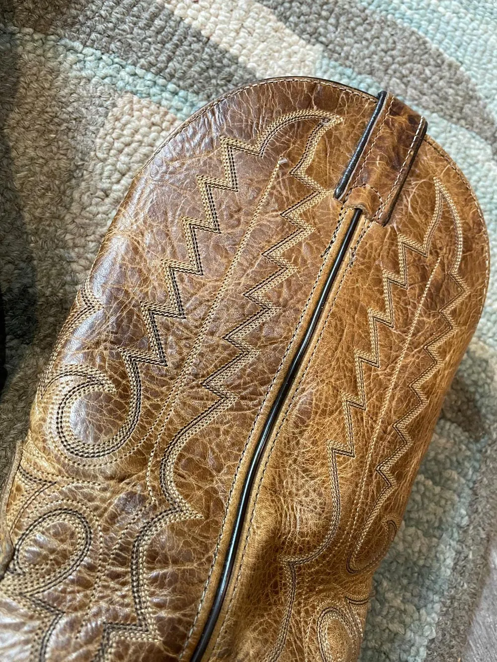 vintage oxford leather cowboy boot sold by Good Market Thrift Store product image thumbnail 2