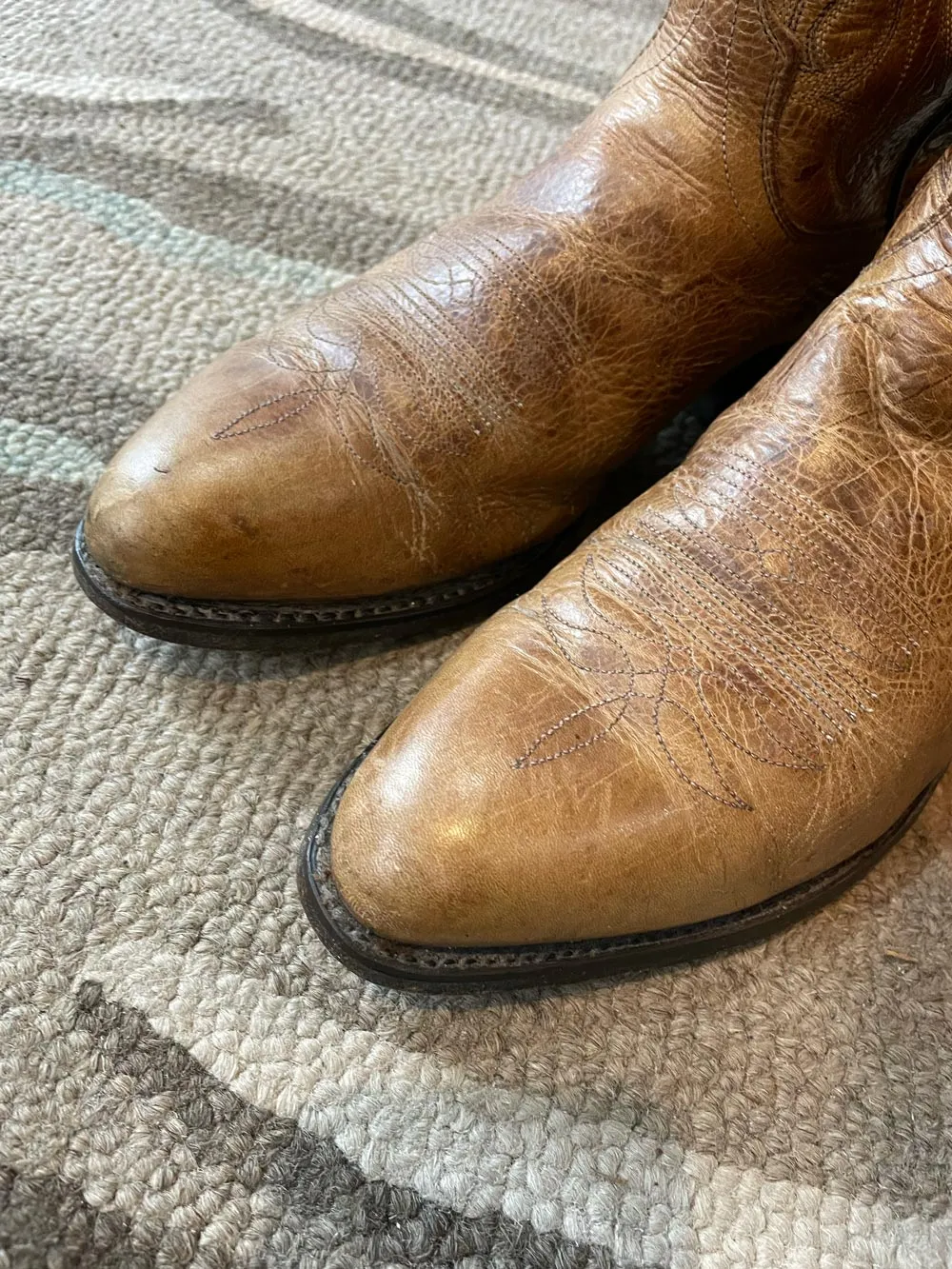 vintage oxford leather cowboy boot sold by Good Market Thrift Store product image thumbnail 3