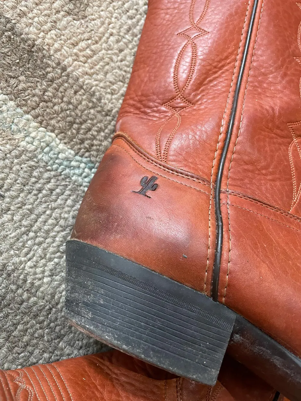 vintage laredo leather cowboy boot sold by Good Market Thrift Store product image thumbnail 2