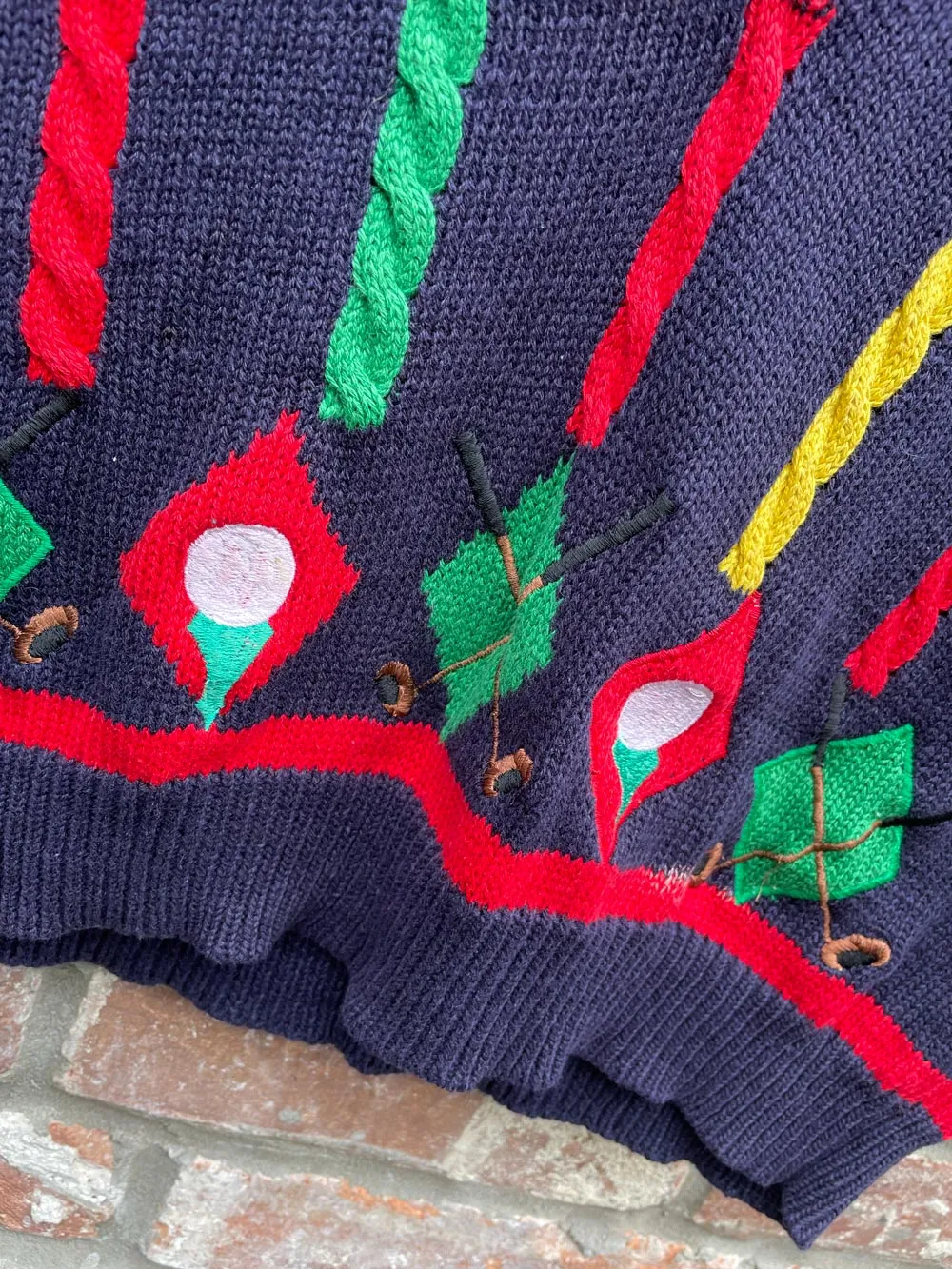 vintage pbj sport cable knit golf sweater vest sold by Good Market Thrift Store product image thumbnail 2