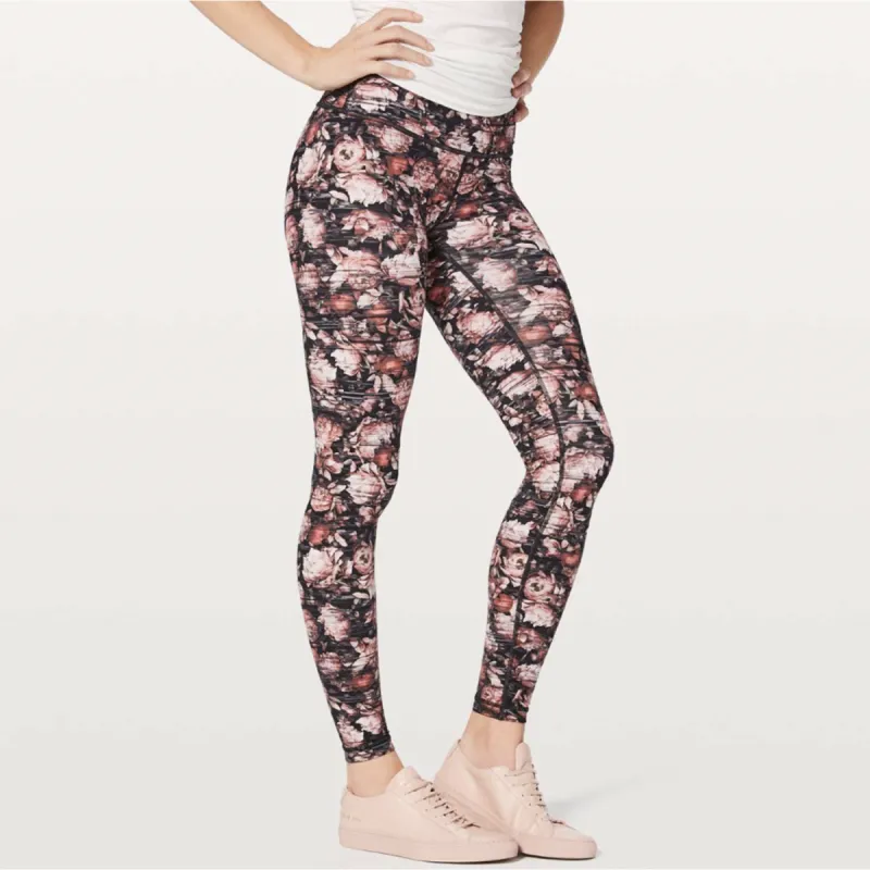 lululemon 2017 wunder under high rise nulux peony tights sold by Good Market Thrift Store