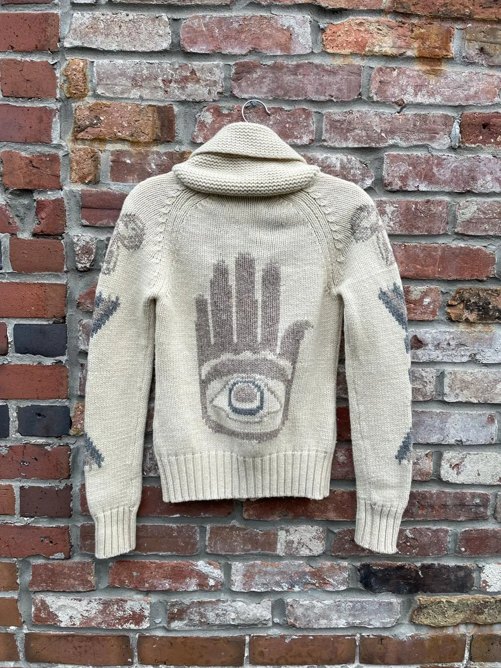 tna hamsa wool cowichan cardigan sweater sold by Good Market Thrift Store product image thumbnail 2
