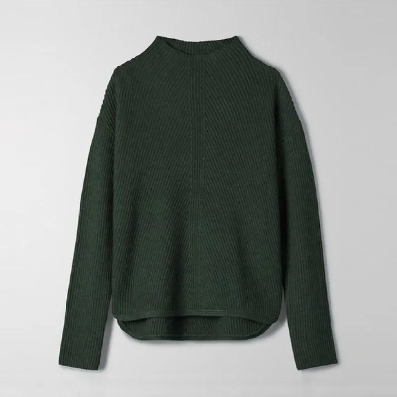 babaton chalmers wool ribbed mockneck sweater sold by Good Market Thrift Store