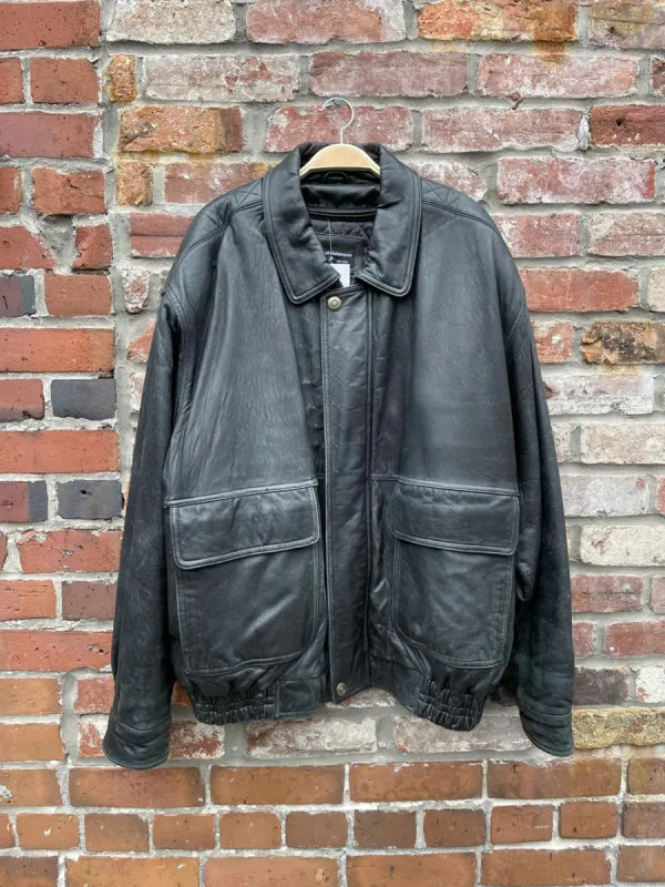 bod & christensen butter leather bomber jacket sold by Good Market Thrift Store