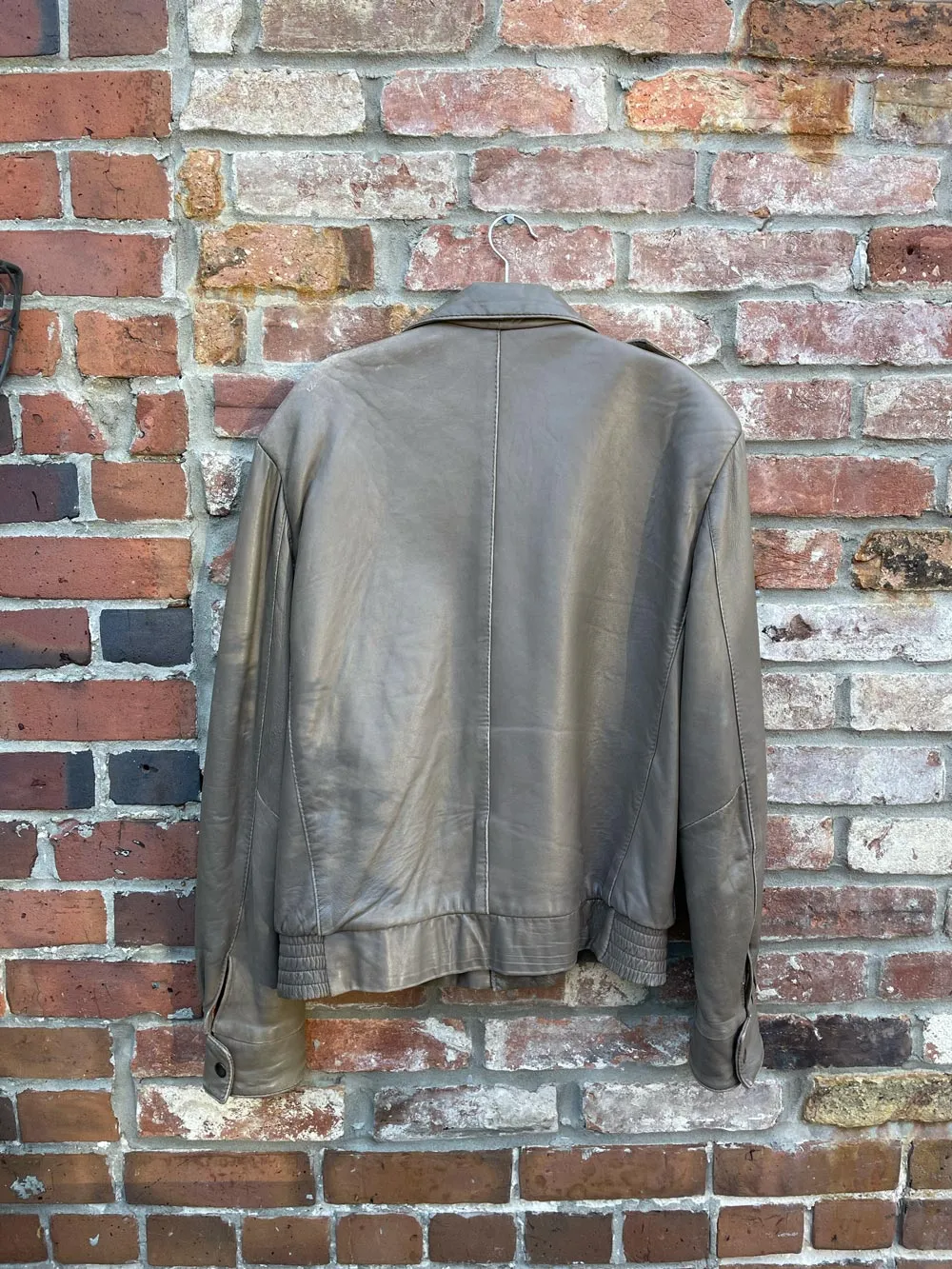 vintage boulevard club sabo butter leather bomber jacket sold by Good Market Thrift Store product image thumbnail 4
