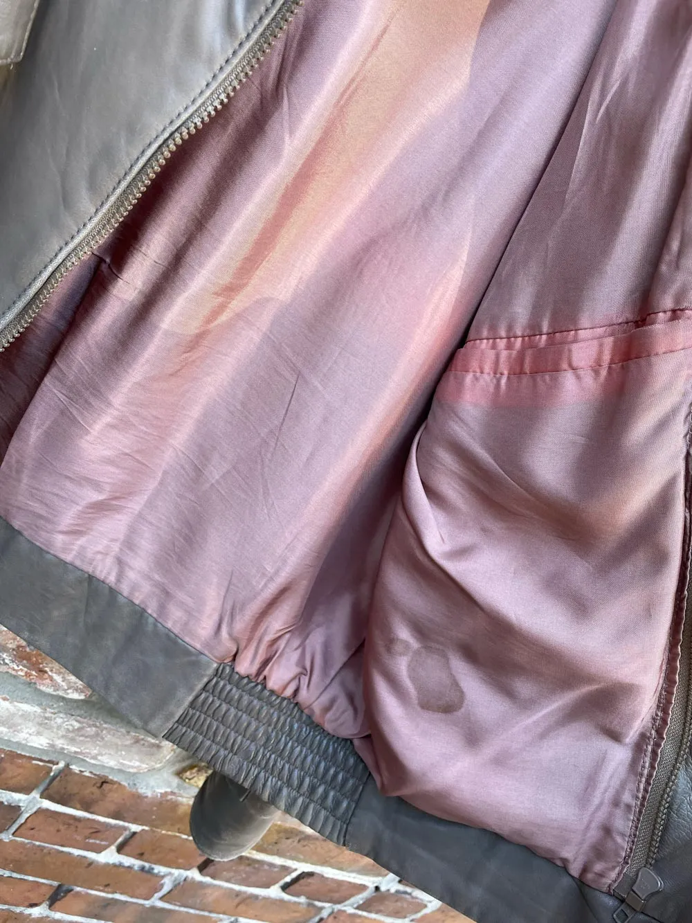 vintage boulevard club sabo butter leather bomber jacket sold by Good Market Thrift Store product image thumbnail 5