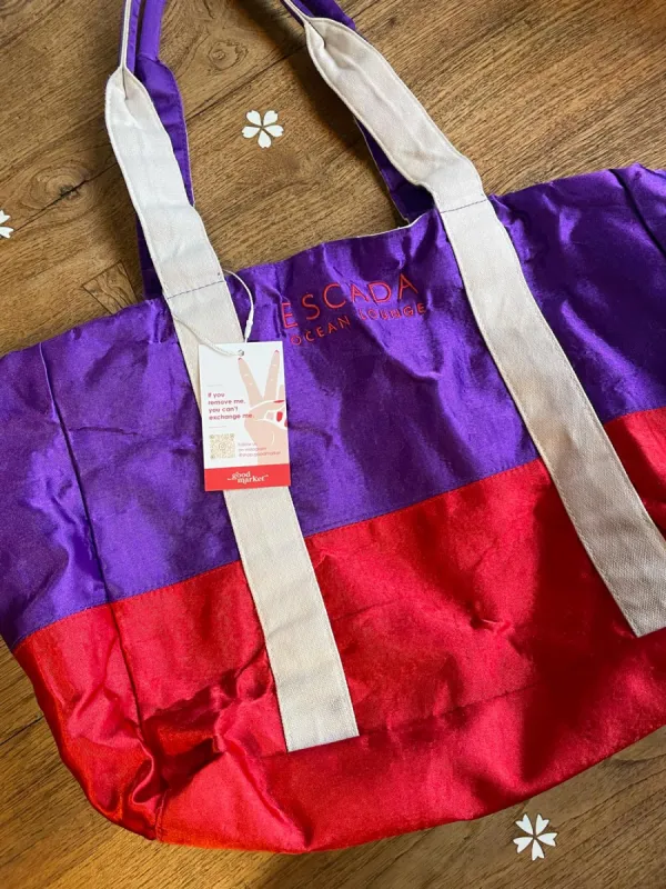 escada ocean lounge reversible tote bag sold by Good Market Thrift Store