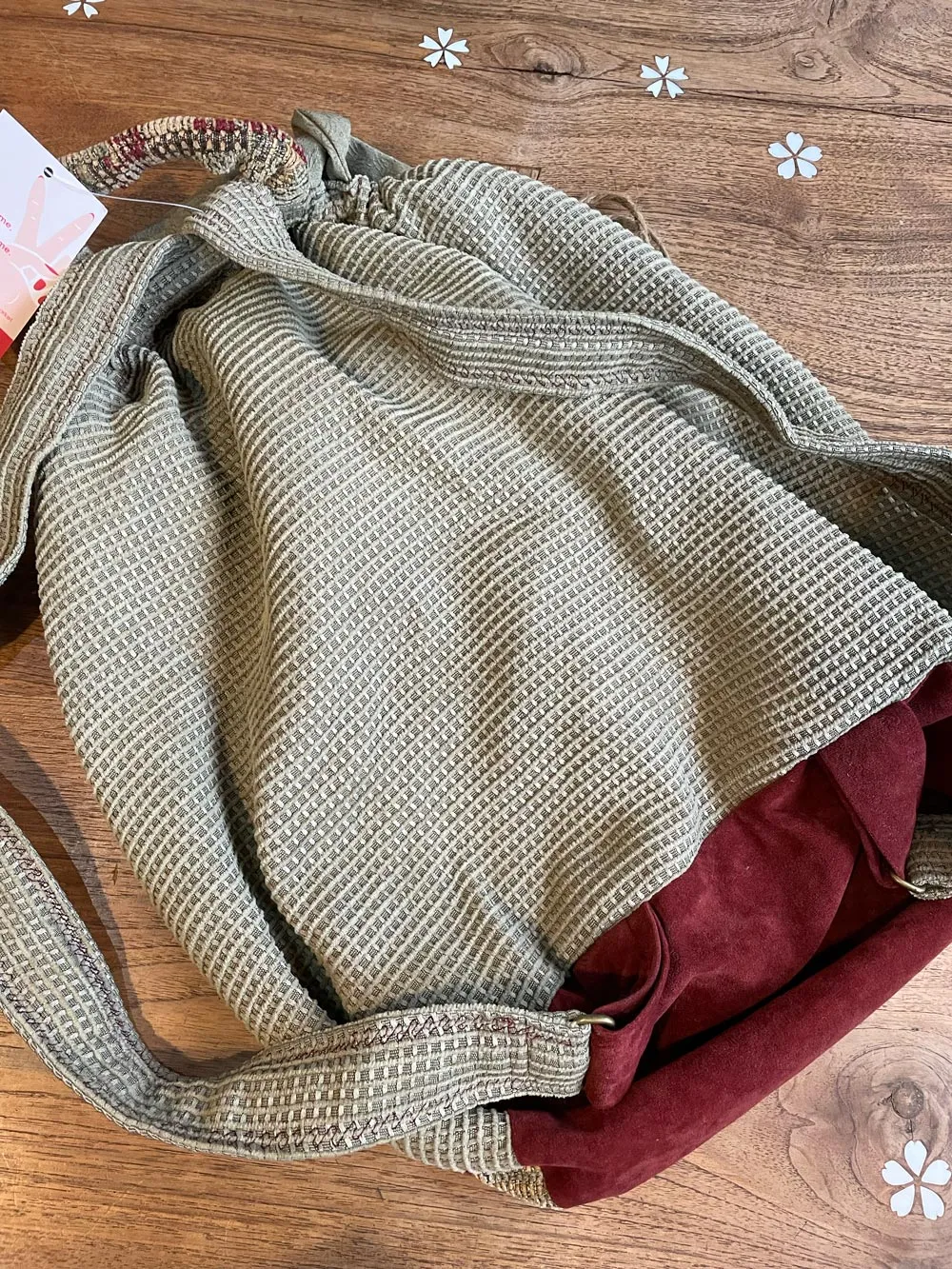 vintage handmade tapestry patchwork backpack sold by Good Market Thrift Store product image thumbnail 2