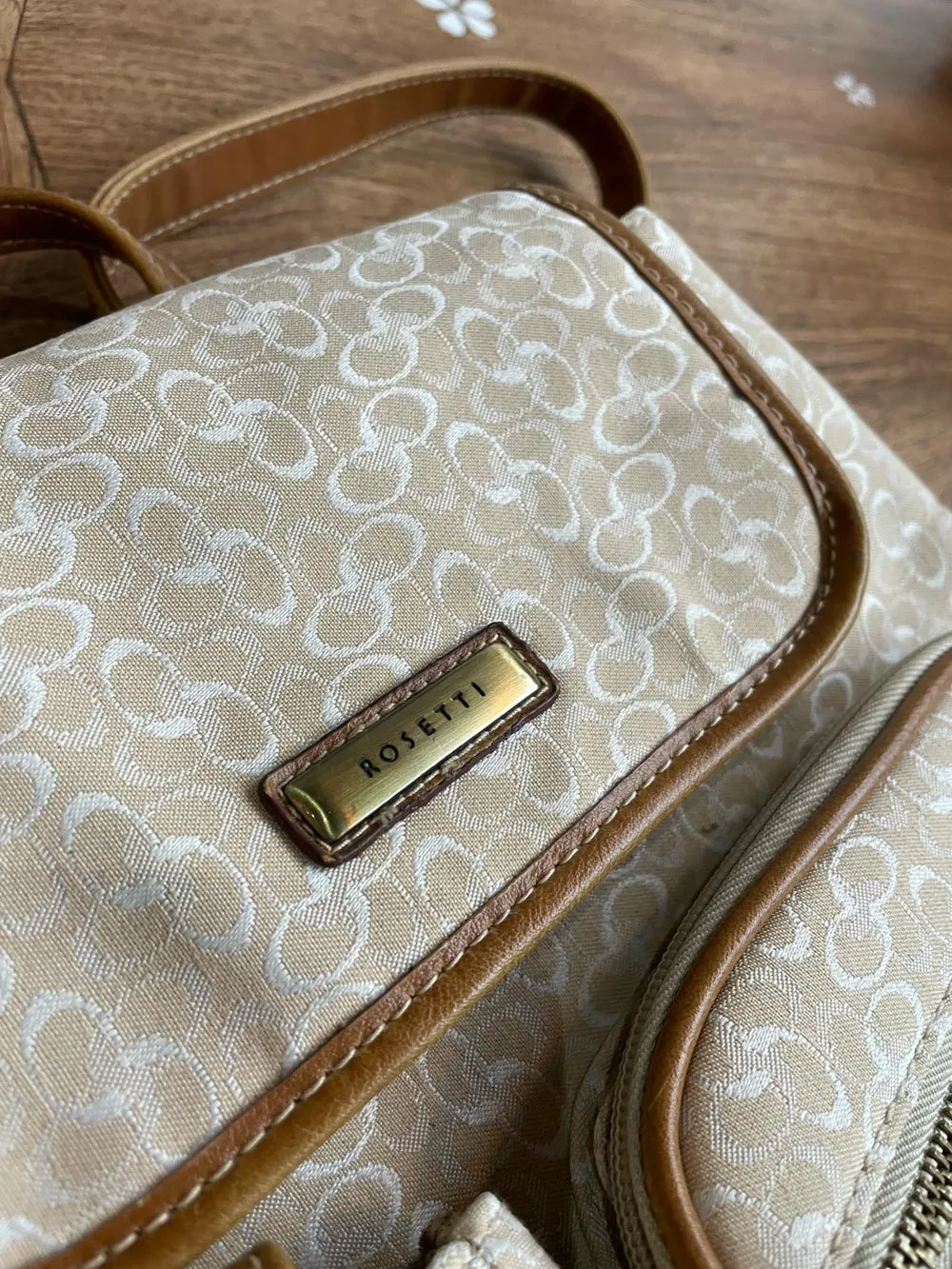 vintage 00s rosetti canvas + leather backpack sold by Good Market Thrift Store product image thumbnail 2