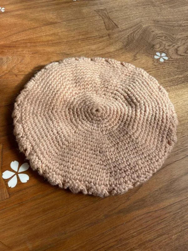 vintage hand-knit french beret sold by Good Market Thrift Store