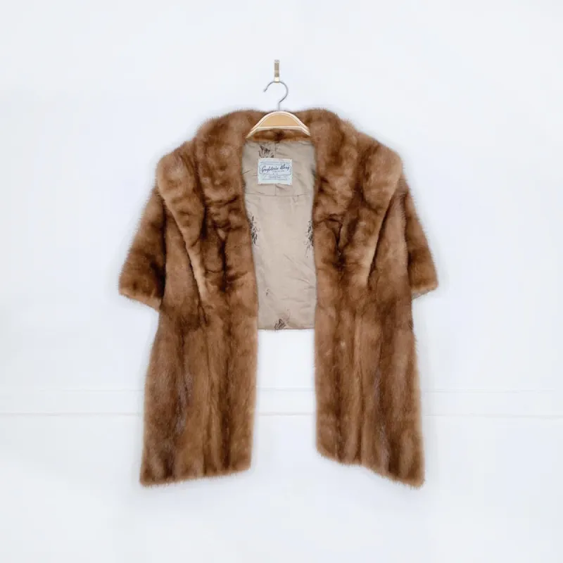vintage grafstein-berg mink fur stole sold by Good Market Thrift Store