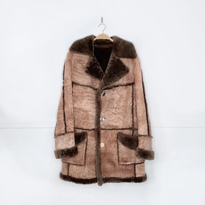 vintage portobello brown shearing coat sold by Good Market Thrift Store