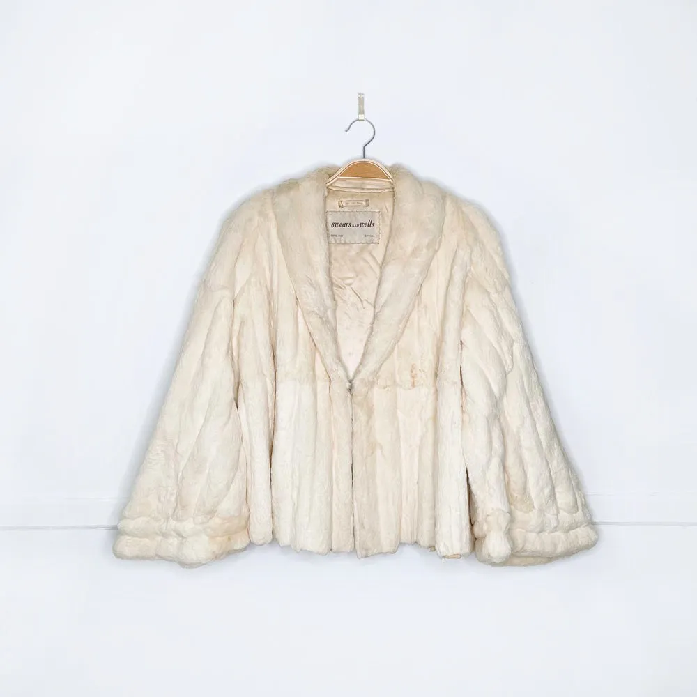 vintage 60s shaved mink princess short coat sold by Good Market Thrift Store