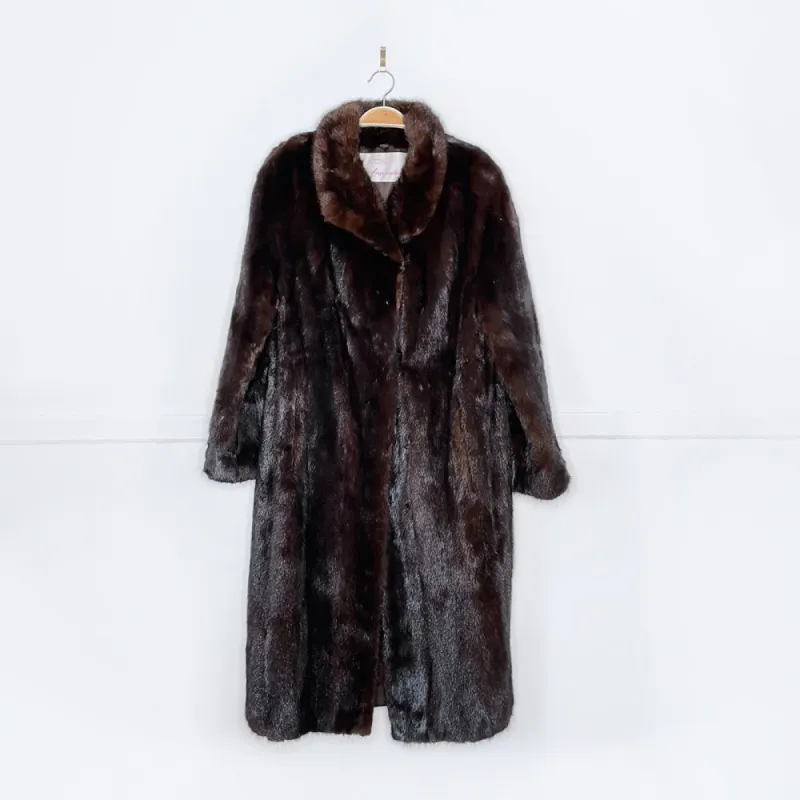 vintage eaton long brown mink coat sold by Good Market Thrift Store