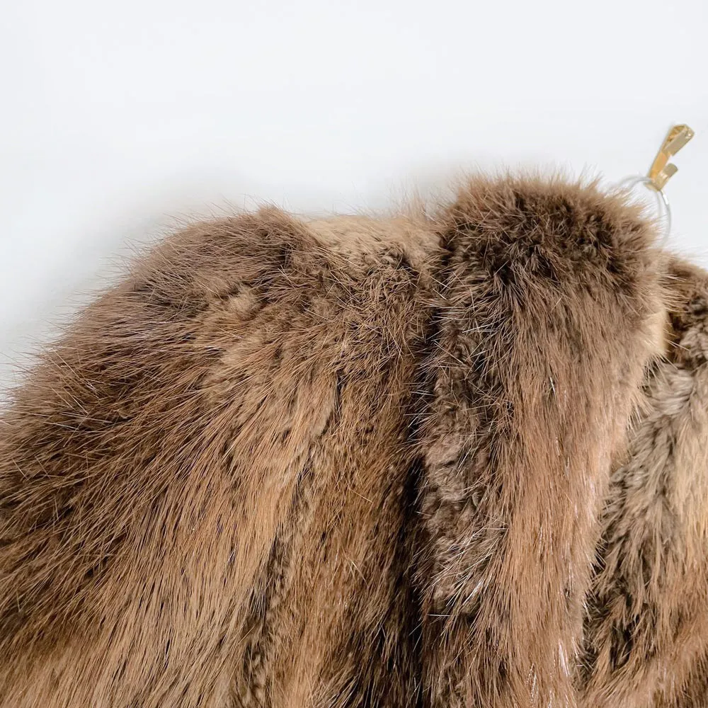 vintage GJ pappillon long beaver fur coat sold by Good Market Thrift Store product image thumbnail 2