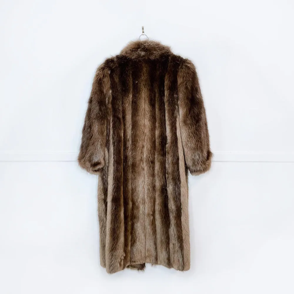 vintage GJ pappillon long beaver fur coat sold by Good Market Thrift Store product image thumbnail 3