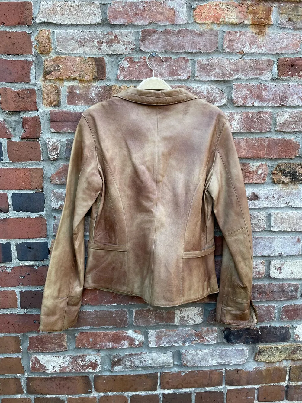 vintage 00s aero western butter leather jacket sold by Good Market Thrift Store product image thumbnail 4