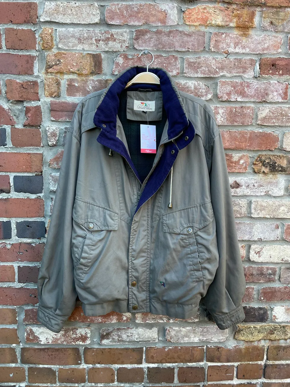 vintage arnold palmer flannel lined bomber jacket sold by Good Market Thrift Store