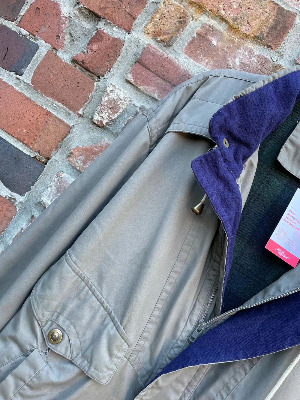 vintage arnold palmer flannel lined bomber jacket sold by Good Market Thrift Store product image thumbnail 3