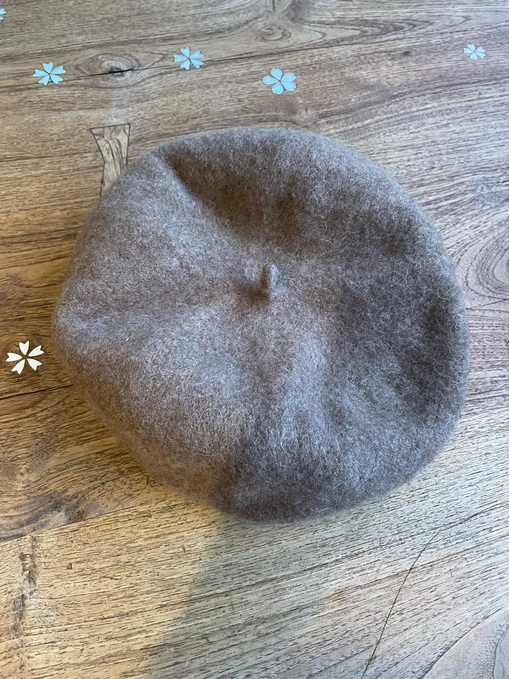 vintage brown wool french beret sold by Good Market Thrift Store