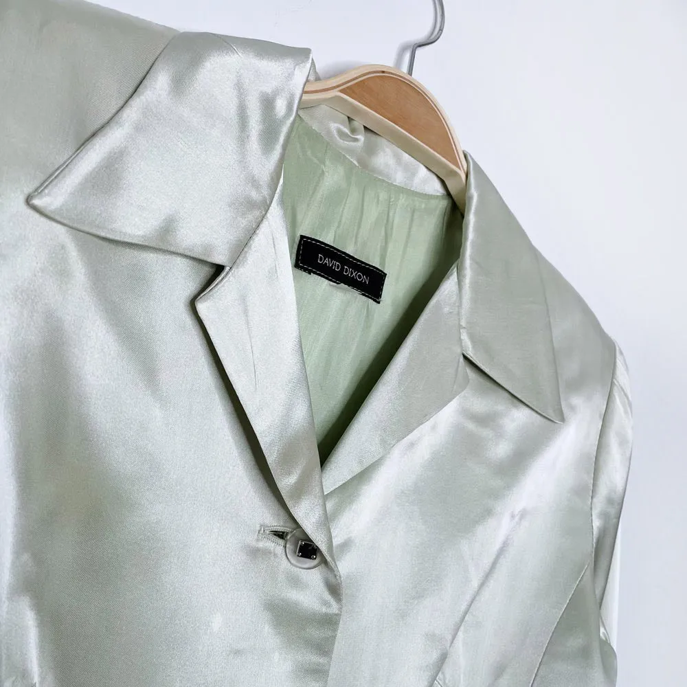 vintage 00s david dixon shimmery satin blazer sold by Good Market Thrift Store product image thumbnail 2