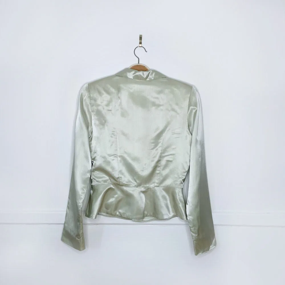 vintage 00s david dixon shimmery satin blazer sold by Good Market Thrift Store product image thumbnail 3