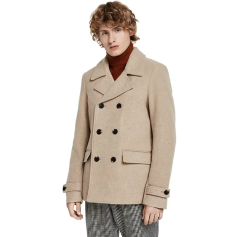 scotch & soda wool blend classic pea coat sold by Good Market Thrift Store