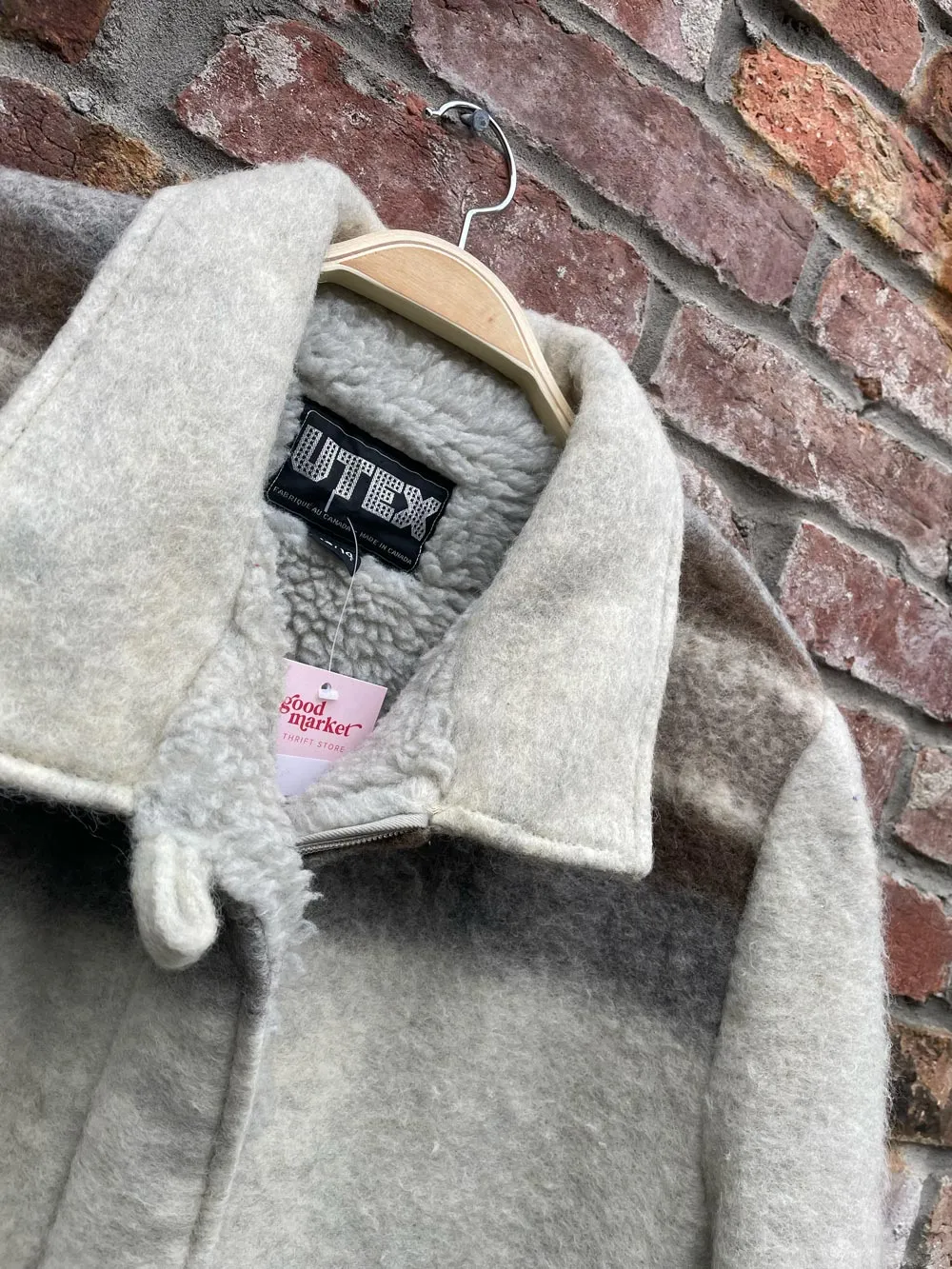 vintage utex icelandic wool bomber jacket sold by Good Market Thrift Store product image thumbnail 2