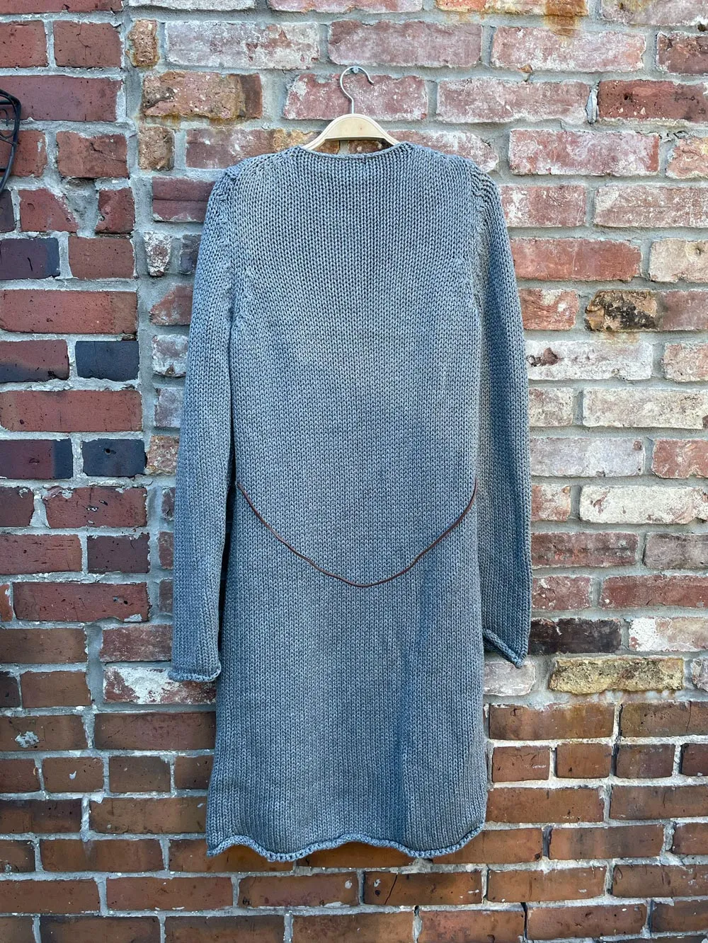 vintage 00s gap open suede belted cotton cardigan sold by Good Market Thrift Store product image thumbnail 4