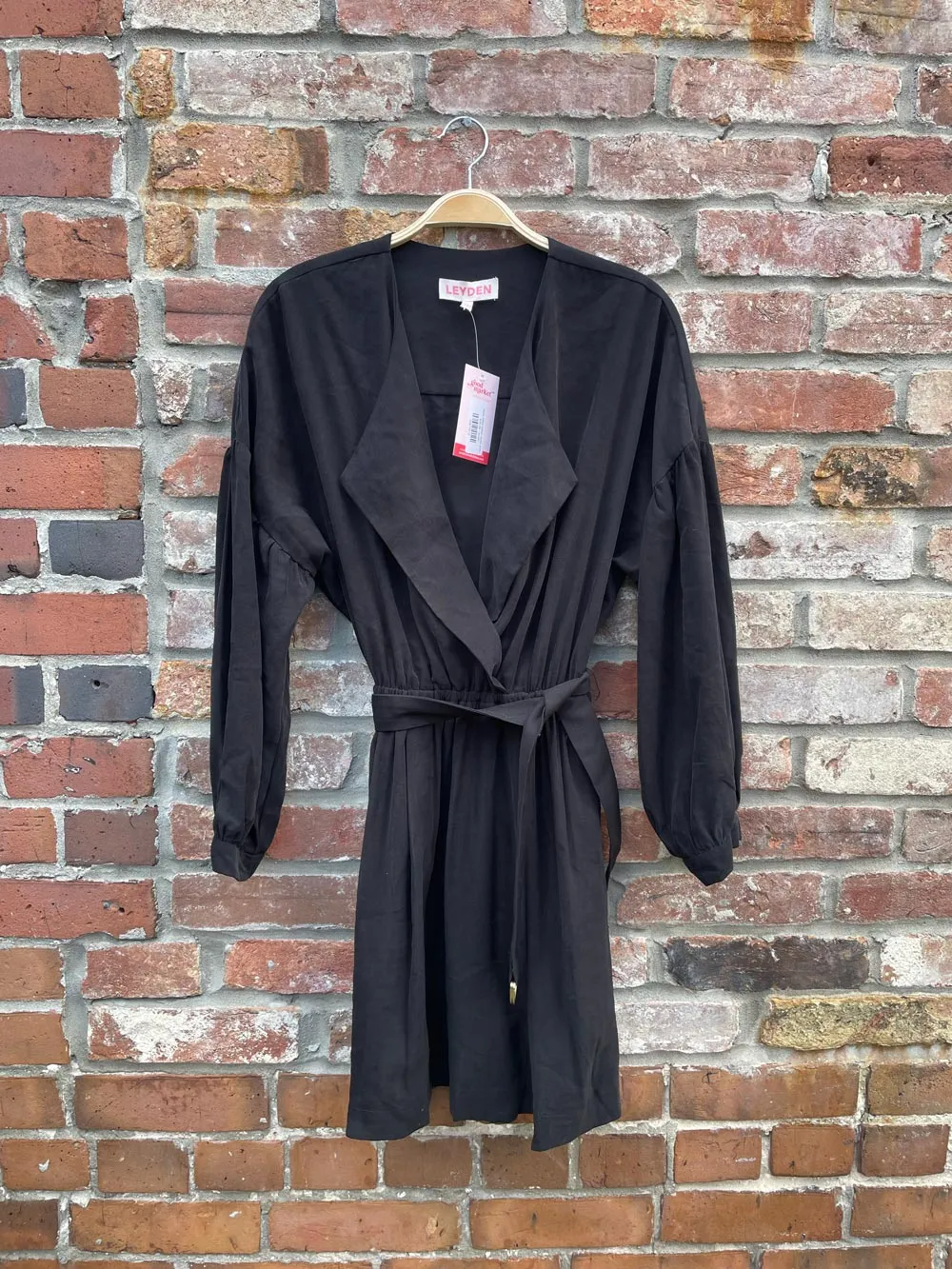 leyden belted balloon sleeve dress sold by Good Market Thrift Store