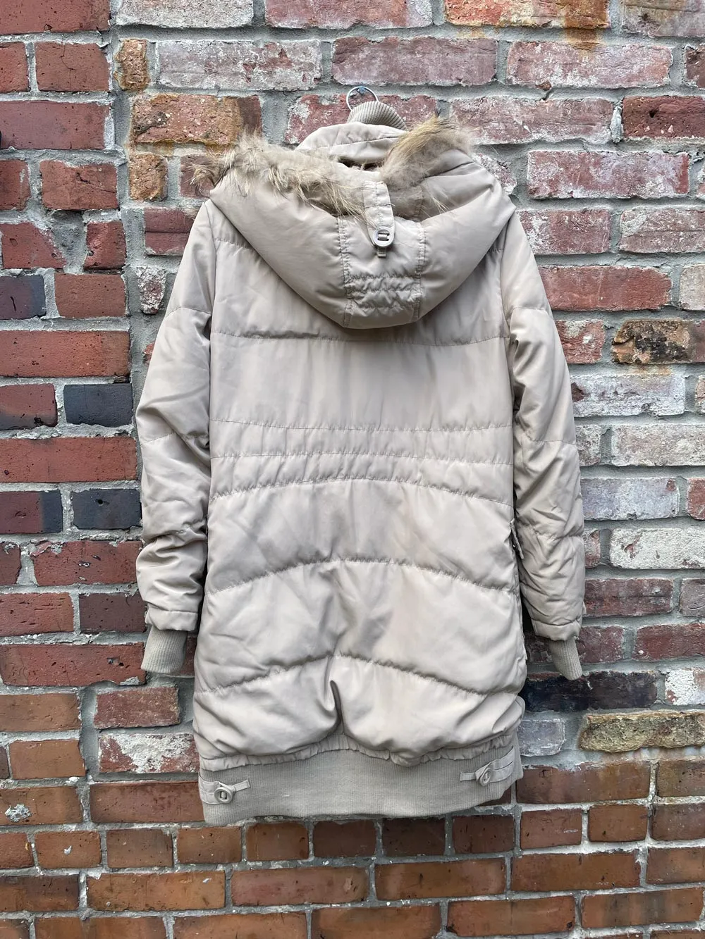 rudsak neutral toggle down parka w fur trim sold by Good Market Thrift Store product image thumbnail 3