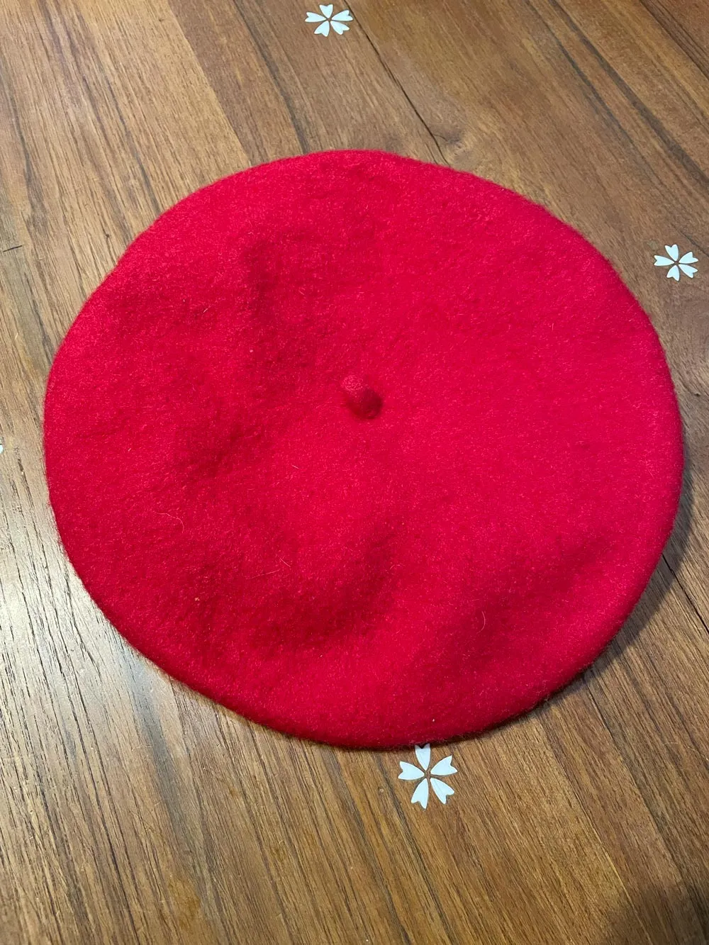 vintage classic red wool french beret sold by Good Market Thrift Store