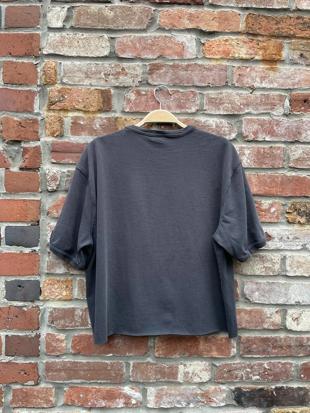 y2k tommy hilfiger embroidered crop ringer tee sold by Good Market Thrift Store product image thumbnail 4