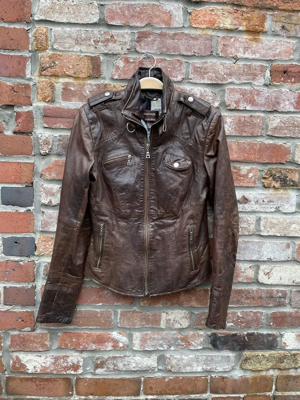 danier italian leather biker jacket sold by Good Market Thrift Store