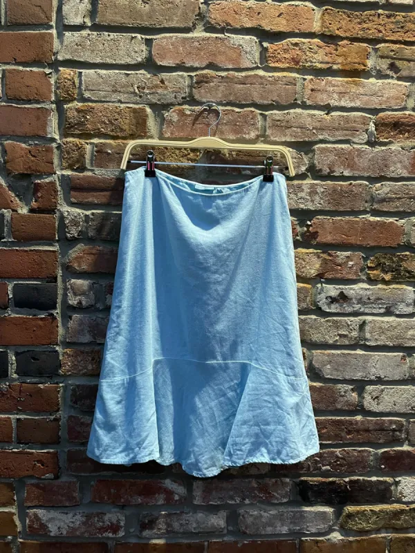 vintage 00s tres you linen blend knee-length skirt sold by Good Market Thrift Store