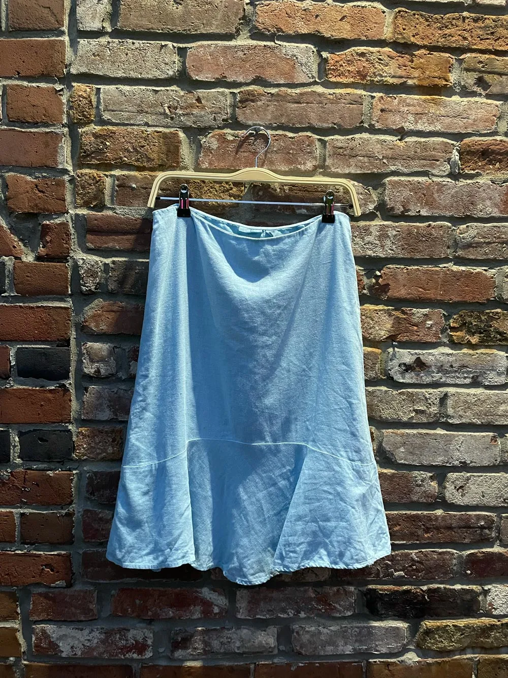 vintage 00s tres you linen blend knee-length skirt sold by Good Market Thrift Store