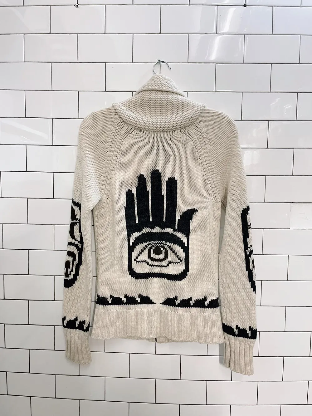 tna hamsa wool cowichan cardigan sweater sold by Good Market Thrift Store
