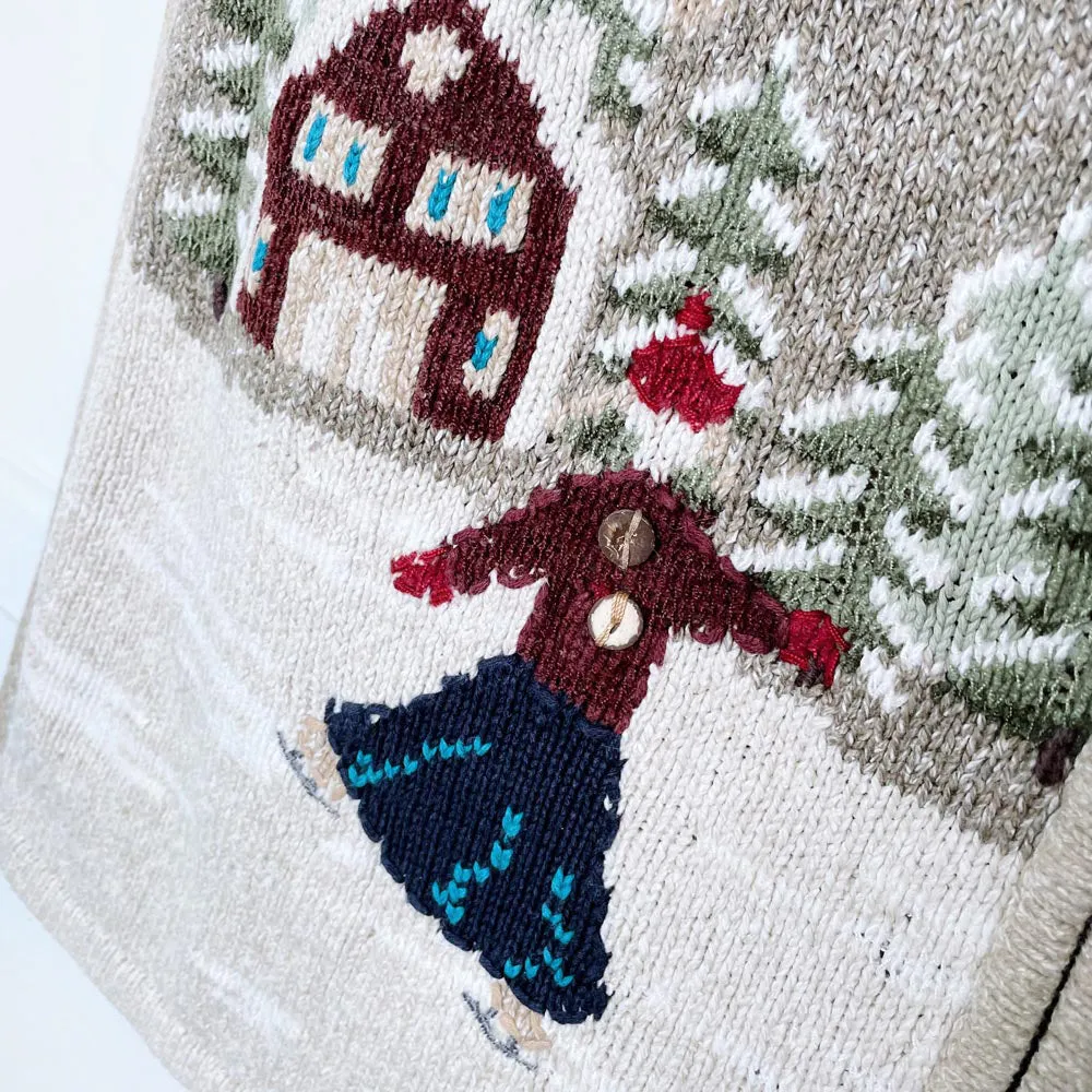 vintage 00s NR ice skaters knit cardigan sold by Good Market Thrift Store product image thumbnail 3