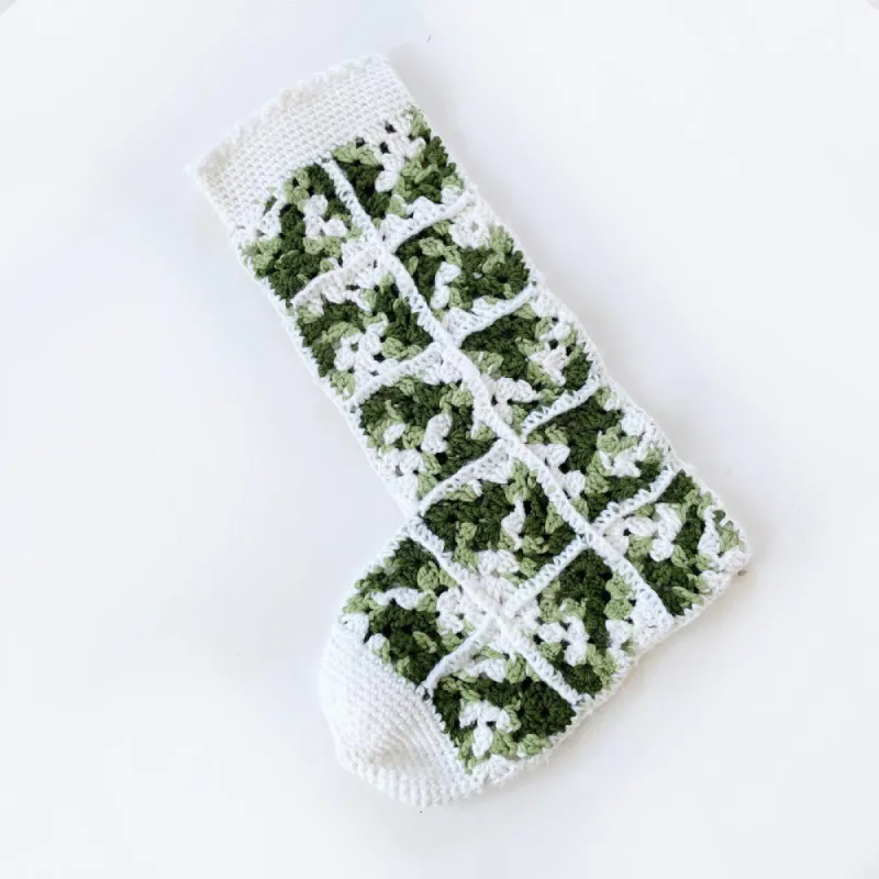 vintage hand crochet holiday stocking sold by Good Market Thrift Store