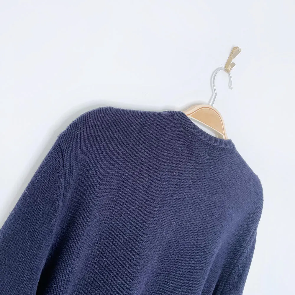 vintage 00s NR hand-embroidered snowman knit cardigan sold by Good Market Thrift Store product image thumbnail 5