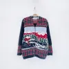 vintage northern treasures x parkhurst cottage skiers knit cardigan sold by Good Market Thrift Store