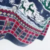 vintage northern treasures x parkhurst cottage skiers knit cardigan sold by Good Market Thrift Store