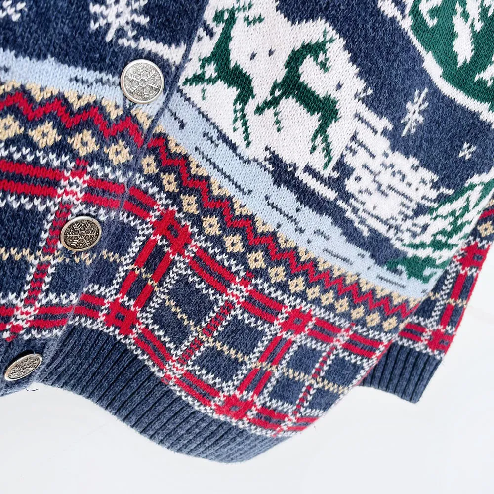 vintage northern treasures x parkhurst cottage skiers knit cardigan sold by Good Market Thrift Store product image thumbnail 5