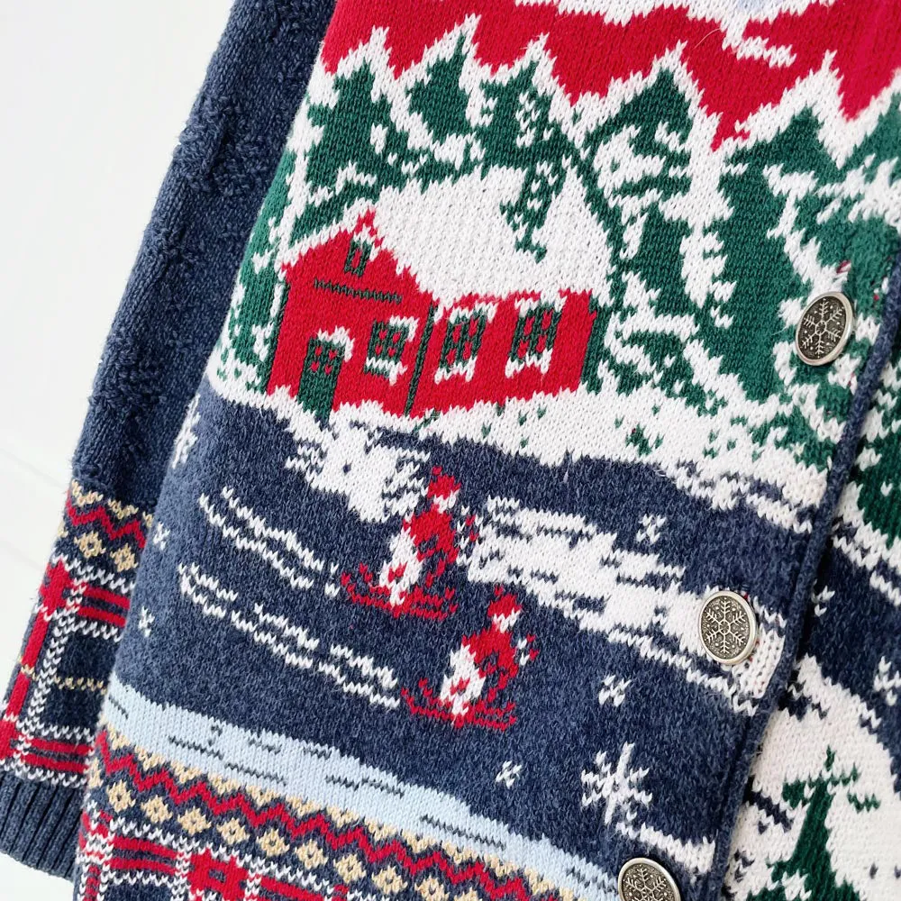 vintage northern treasures x parkhurst cottage skiers knit cardigan sold by Good Market Thrift Store product image thumbnail 2